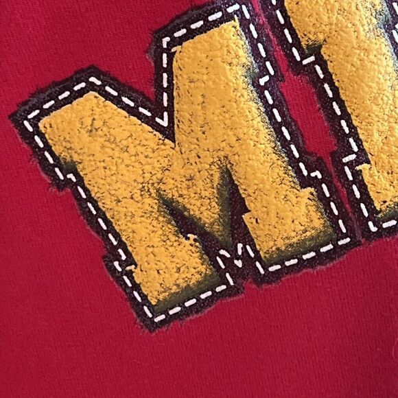 XL Disney Parks Mickey Mouse Red Two Sided Full Zip Hoodie Yellow Drawstring - Picture 3 of 7